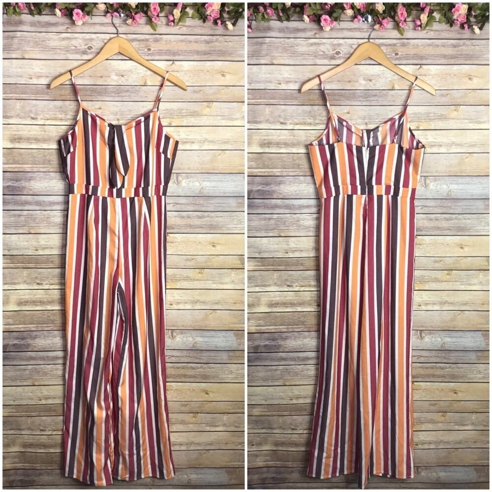 Romeo + Juliet Couture Striped Jumpsuit